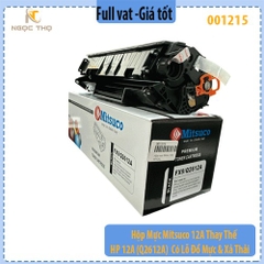 Hộp Mực Mitsuco 12A – Model 12A / 303 / FX9 – Dùng Cho HP 1010 / 1012 Có Lỗ Đổ Mực & Xả Thải – Chính Hiệu – Full VAT