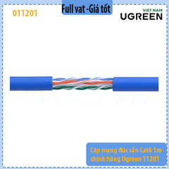 Cáp mạng LAN CAT6 UGREEN 11201 dài 1m – Dây mạng RJ45 đúc sẵn – Hỗ trợ 10/100/1000Mbps (Gigabit) – UTP 26AWG – Vỏ PVC – Màu xanh