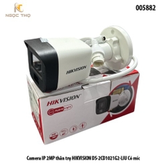 Camera IP HIKVISION DS-2CD1021G2-LIU – 2MP Full HD – thân trụ ngoài trời – có mic – Smart Hybrid Light – H.265+