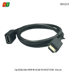 Dây nối dài HDMI 4K nối dài 1M JASOZ T-A186 - Cáp nối dài HDMI 4K nối dài 1M JASOZ T-A186 - chính hãng - full vat