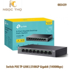 Switch chia mạng PoE TP-Link LS108GP – 8 cổng Gigabit (1000Mbps) | PoE+ 802.3af/at | PoE Auto-Recovery | Extend 250m