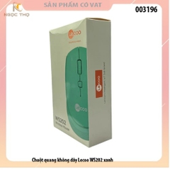 Chuột quang không dây Lecoo WS202 xanh - hàng chính hãng - full vat