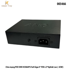 Chia mạng POE ONV-H3064PS – Full Giga 4POE + 2Uplink Lan (65W) – Chính Hãng – Full VAT