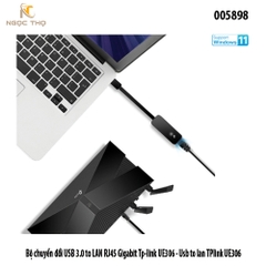 Bộ chuyển đổi USB 3.0 to LAN RJ45 Gigabit TP-Link UE306 – cắm là chạy – chính hãng – full VAT