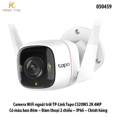 Camera WiFi ngoài trời TP-Link Tapo C320WS 2K 4MP – Có màu ban đêm – Đàm thoại 2 chiều – IP66 – Chính hãng