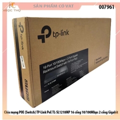 Chia mạng POE TP-Link TL-SL1218MP 16 cổng 10/100Mbps (Switch) | Switch POE TL-SL1218MP chính hãng giá rẻ