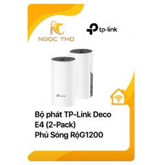 Bộ phát Wi-Fi Mesh TP-Link Deco E4 (2-Pack) – chuẩn AC1200Mbps – phủ sóng 280–300m² – hỗ trợ 50 thiết bị – chính hãng