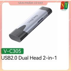 Đầu Đọc Thẻ Nhớ Đa Năng USB/TypeC 2 in1 VEGGIEG V-C305