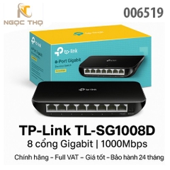 Switch TP-Link TL-SG1008D – Bộ Chia Mạng 8 Cổng Gigabit 10/100/1000Mbps – Plug & Play – Chính Hãng – Full VAT