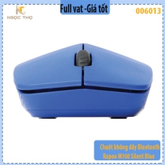 Chuột không dây Bluetooth Rapoo M100 Silent Blue – 2.4GHz + Bluetooth 4.0 – Silent Click – Hàng chính hãng – Full VAT