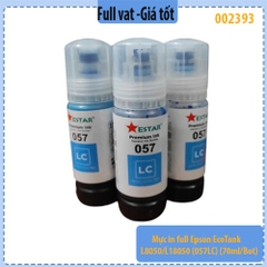 Mực in full Epson EcoTank L8050/L18050 (057/003 LC) – Light Cyan – 70ml/chai – Chính hiệu Estar – Full VAT