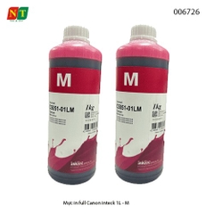 Mực in full inteck đỏ 1L – Magenta (M) ) dùng cho máy in phun Canon / Brother – Mực nước (dye) – Hàng chính hiệu inteck