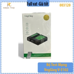Bộ Test Mạng VegGieg V-E102 - VE102 - Màn Hình LCD 2.8 inch – Hỗ Trợ Cat5e / Cat6 – Hàng Chính Hãng – Full VAT