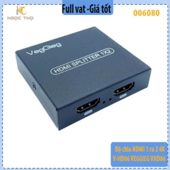 Bộ chia HDMI 1 ra 2 VegGieg V-HD06 – 4K@60Hz Ultra HD – Chính hãng | Full VAT
