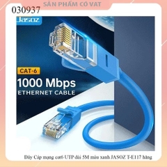 Dây Cáp mạng cat6 UTP dài 5M màu xanh JASOZ T-E117 hãng