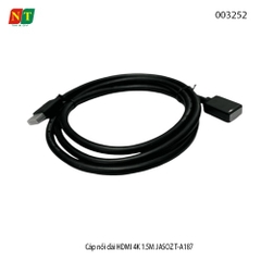 Cáp Nối Dài HDMI 4K 1.5M JASOZ T-A187 – Chính Hãng, Full VAT | 4K Ultra HD, Băng Thông 18Gbps