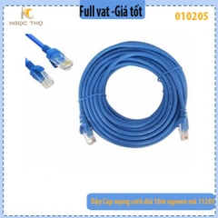 Dây cáp mạng Cat6 UGREEN 11205 dài 10m – Màu xanh dương – Chính hãng – Full VAT
