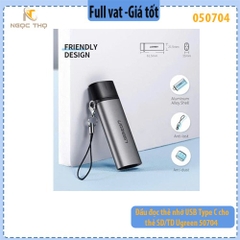 Đầu Đọc Thẻ Nhớ USB Type C Ugreen 50704 – Hỗ trợ SD/TF – Chính Hãng – Full VAT