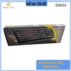 Bàn phím cơ có dây LAPOP WK85 màu trắng - phím cơ fullsize 104 phím– chính hiệu, full VAT