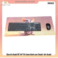 Bàn di chuột NT 30*70 3mm hình con chuột - lót chuột