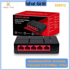 Switch Mercusys MS105G – Bộ Chia Mạng 5 Cổng Gigabit 10/100/1000Mbps – Vỏ Nhựa – Hàng Chính Hãng – Bảo Hành 24 Tháng