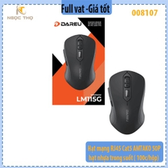 Chuột máy tính không dây DAREU LM115G Black – Nhỏ gọn, tiện dụng, chính hãng, full VAT