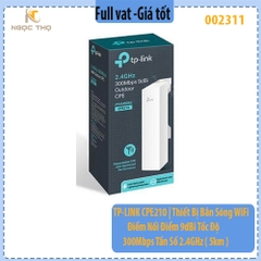 “TP-LINK CPE210 | Thiết Bị Bắn Sóng WiFi Ngoài Trời Định Hướng 9dBi – 300Mbps – 2.4GHz – Tầm Xa 5km– dùng cho thang máy