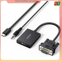Cáp chuyển đổi VGA sang HDMI+Audio 1080P@60Hz Ugreen 50945 cao cấp