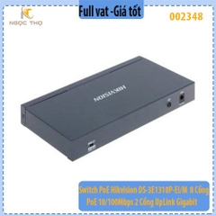 Switch PoE Hikvision DS-3E1310P-EI/M – 8 Cổng PoE 10/100Mbps + 2 Cổng UpLink Gigabit – Quản Lý Cloud, Công Suất 60W