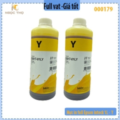 Mực in full InTeck 1L – Màu Vàng (Y) dùng cho máy in phun Epson – Hàng chính hiệu Inteck – Full VAT
