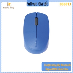 Chuột không dây Bluetooth Rapoo M100 Silent Blue – 2.4GHz + Bluetooth 4.0 – Silent Click – Hàng chính hãng – Full VAT