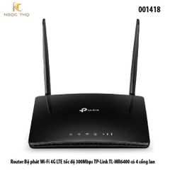Bộ phát Router Wi-Fi 4G LTE TP-Link TL-MR6400 – Tốc độ 300Mbps – 4 cổng LAN – Chính hãng Full VAT – Bảo hành 24 tháng