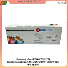 Hộp mực máy in laser Mitsu HP 204A M ( Đỏ ) ( CF513A ) (Dùng cho máy in Color LaserJet Pro M154a/M154NW/M180N/M180fw)