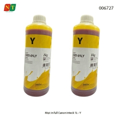 Mực in full inteck 1L – Yellow (Y) dùng cho máy in phun Canon / Brother – Mực nước (dye) – Hàng chính hiệu inteck – Full