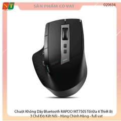 Chuột Không Dây Bluetooth RAPOO MT750S Tối Đa 4 Thiết Bị 3 Chế Độ Kết Nối - Hàng Chính Hãng