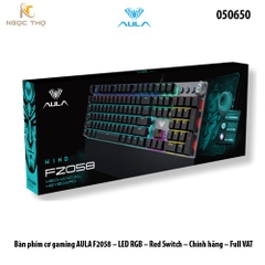 Bàn phím cơ AULA F2058 – Red Switch – LED RGB – Gõ mượt nhẹ, phản hồi nhanh – Full VAT
