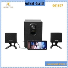 Loa Vi Tính Microlab M108 2.1 – Công Suất 11W RMS – Bass Ấm, Âm Thanh Trung Thực – Hàng Chính Hãng – Full VAT