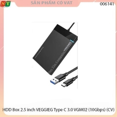 Hộp đựng ổ cứng Box 2.5 inch VEGGIEG Type C 3.0 VGM02 (10Gbps) - Full vat