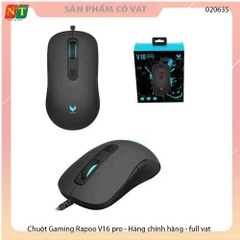 Chuột máy tính có dây gaming Rapoo V16 RGB Black- Hàng hãng- Full Vat