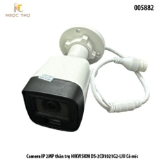 Camera IP HIKVISION DS-2CD1021G2-LIU – 2MP Full HD – thân trụ ngoài trời – có mic – Smart Hybrid Light – H.265+