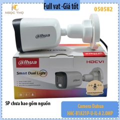 Camera Thân Dahua HAC-B1A21P-U-IL-A 2MP – Smart Dual Light, Có Mic – IP67 – Hàng chính hãng, Full VAT