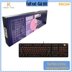 Bàn Phím Cơ Có Dây Gaming Rapoo V500 Pro V2 – Black – Blue Switch – Fullsize 104 Phím – Hàng Chính Hãng - full vat