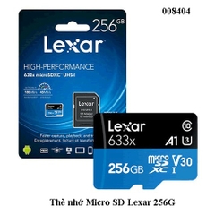Thẻ nhớ Micro SD Lexar 256GB kèm Adapter SD – Chính hãng – BH 36 tháng – Full VAT
