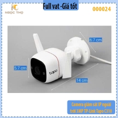 Camera IP ngoài trời TP-Link Tapo C310 – 3MP (2304×1296) – Wi-Fi/LAN – IR 30m – Đàm thoại 2 chiều - chính hãng