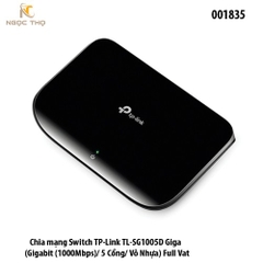Switch TP-Link SG1005D – Bộ Chia Mạng 5 Cổng Gigabit 10/100/1000Mbps – Vỏ Nhựa – Plug & Play – Chính Hãng – BH 24 Tháng