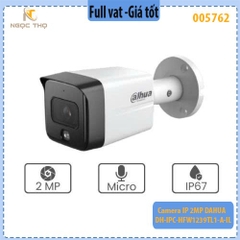 Camera IP Dahua DH-IPC-HFW1239TL1-A-IL 2MP – Có Mic – H.265+ – POE – Smart Dual Light – IP67 – Hàng Chính Hãng