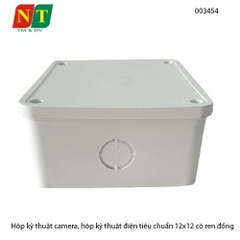 Hộp Kỹ Thuật Camera / Hộp Kỹ Thuật Điện 12x12x5 – Hộp Box Bảo Vệ Nguồn Ngoài Trời – Nhựa ABS Chống Mưa, Bền Bỉ