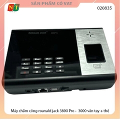 Máy chấm công roanald jack 3800 Pro -  3000 vân tay + thẻ  - full vat - Hỗ trợ cài qua untra