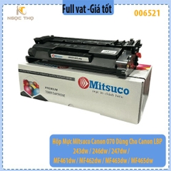 Hộp Mực Mitsuco Canon 070 – Dùng Cho Canon LBP 243dw / 246dw / 247dw / MF461dw / MF462dw / MF463dw / MF465dw – Không Chi