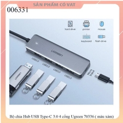 Bộ chia Hub USB Type-C 3.0 4 cổng Ugreen 70336 ( màu xám dài 1m)